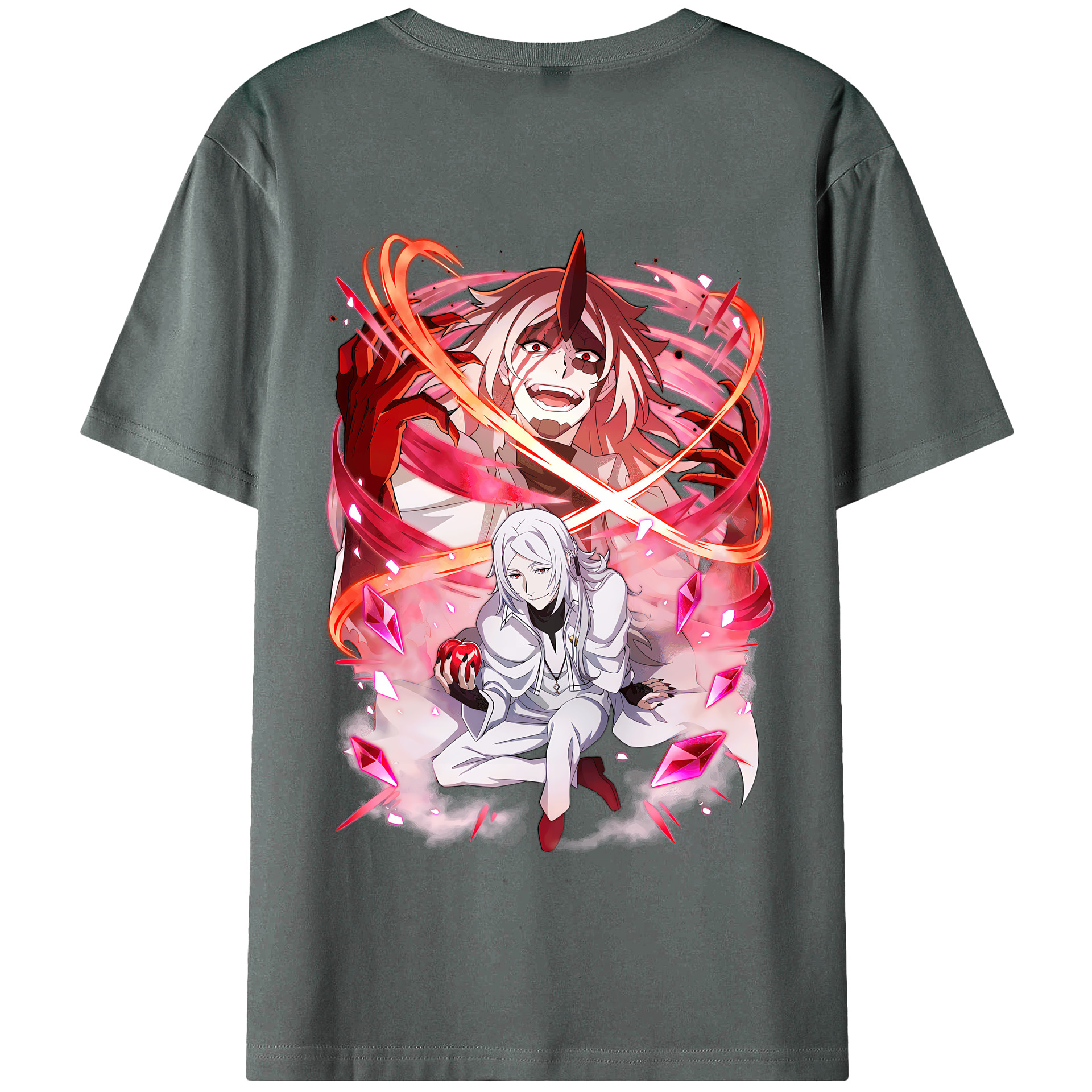 （画像用） 文豪ストレイドッグス Bungo Stray Dogs 綿100％半袖Tシャツ（背面プリント）